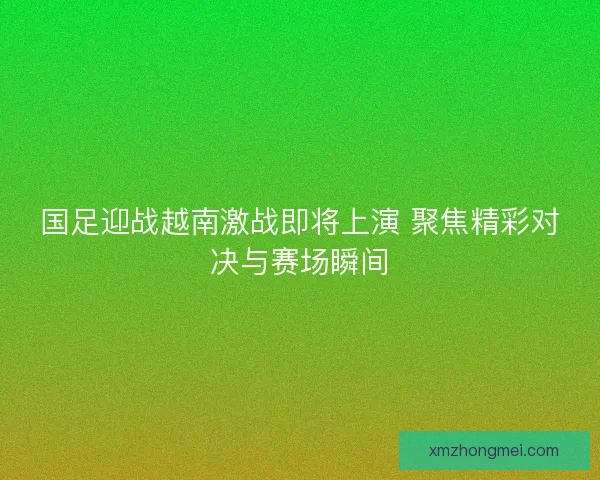 国足迎战越南激战即将上演 聚焦精彩对决与赛场瞬间